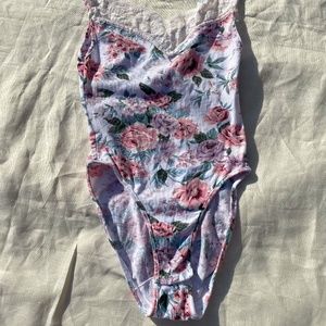 Vintage Rose Flowered Bodysuit